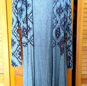 Maurices Long Sleeve open coat style hooded cardi